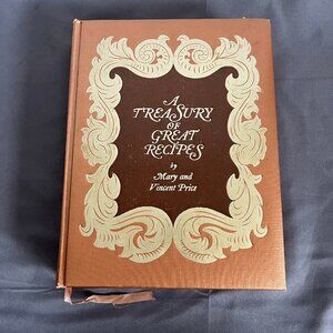 Treasury of Great Recipes Mary & Vincent Price Cookbook Kitchen Gold 1965 Chef